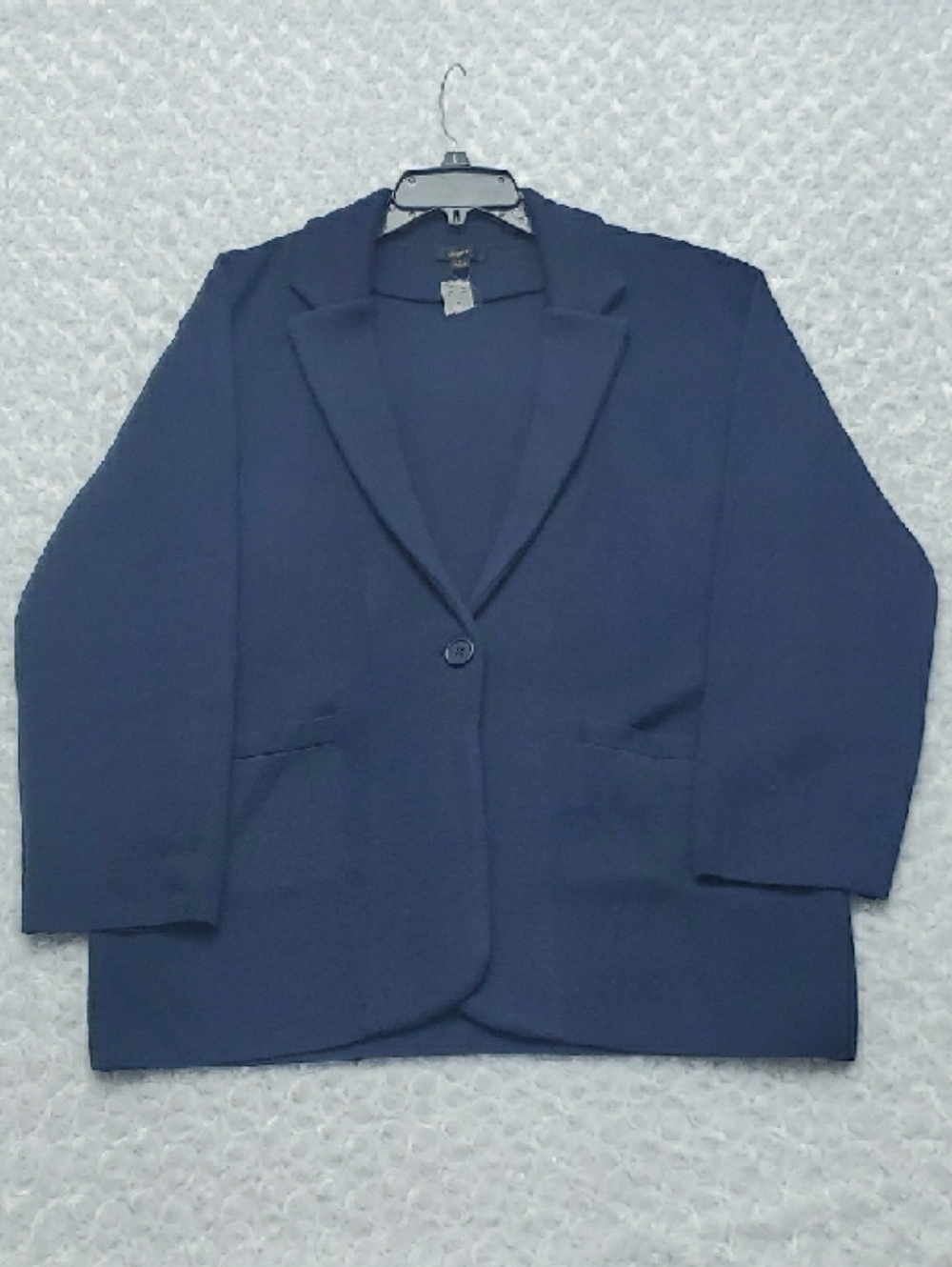 Navy Single-Button Blazer - Classic Tailored Jacket